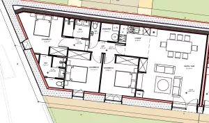 DUERNE -  Plein centre villlage - Appartement de 99m2 en pla — photo 2